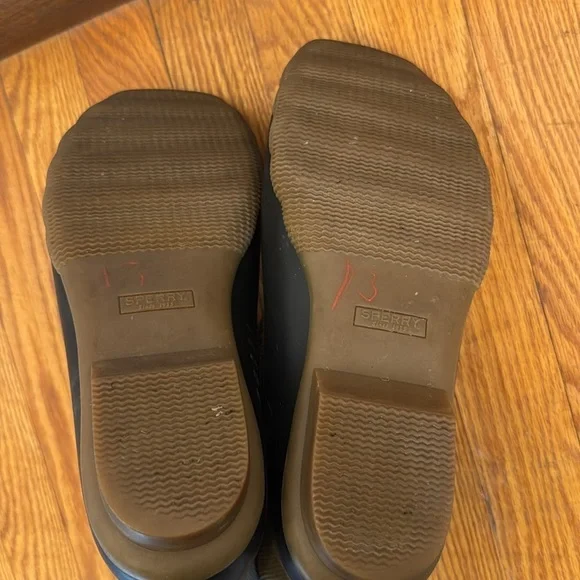 Sperry Women's Saltwater Corduroy Duck Boots in Olive Green Size 9.5 - Picture 10 of 10